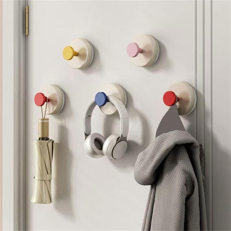 Pack of 10 Bathroom Suction Cup Hooks Rustproof Suction Hooks Foldable Hangers For Easy Hanging In Wet Area
