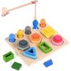 Toddler Montessori Toys Wooden Shape Color Sorting Toys Fine Motor Skill Fishing Game Activities Early Learning Educational Toys