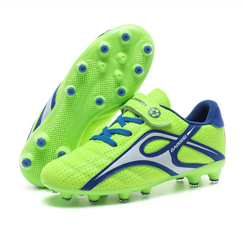 Factory direct sales children's new football shoes broken nails long nails broken nails rotating buckle ground student game football shoes