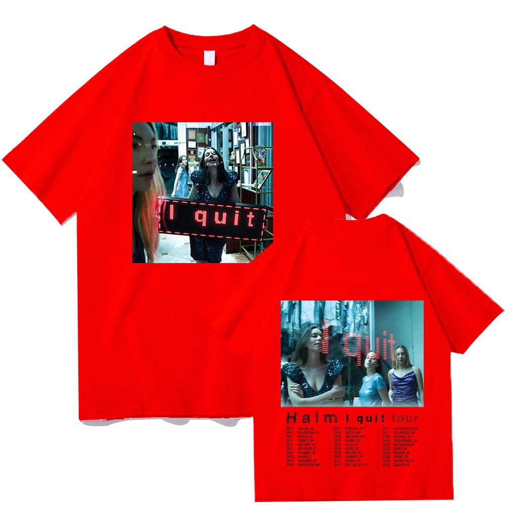 HAIM Band New T Shirts HAIM I Quit Tour 2025 T-shirts Fashion for Women Men Breathable Top High Quality Cotton Soft Tees Clothes