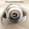 Corner Sink Strainer Sponge Holder Large Capacity Strong Load-bearing Suction Cup Triangle Storage Rack with Drain Hole
