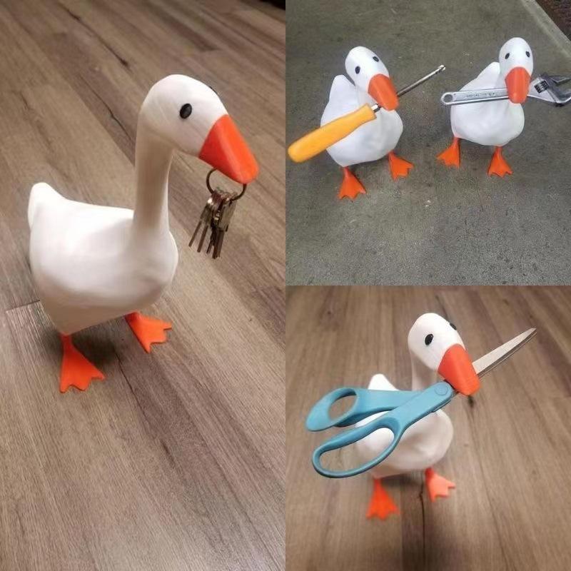 Design of Duck Magnet Decorative Ornaments Duck Magnet Key Storage Creative Art Ornaments for Home Use