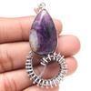 Pendant Amethyst Lace Gemstone Valentine'Day Gift Silver Jewelry 2.5"