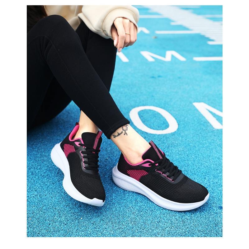 Breathable Single Shoe Sports Shoes Women's Shoes Flat Bottomed Summer Thick Soled Shoes Lightweight Women's Cool Sports Casual Running Shoes