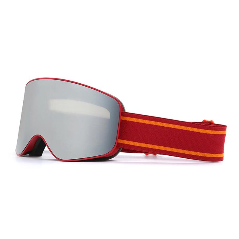 5A-Ski Snowboardbrille Für Herren & Damen Schutz Antibeschlag Doppelscheibe Überbrille Mit Zylindrischem Design