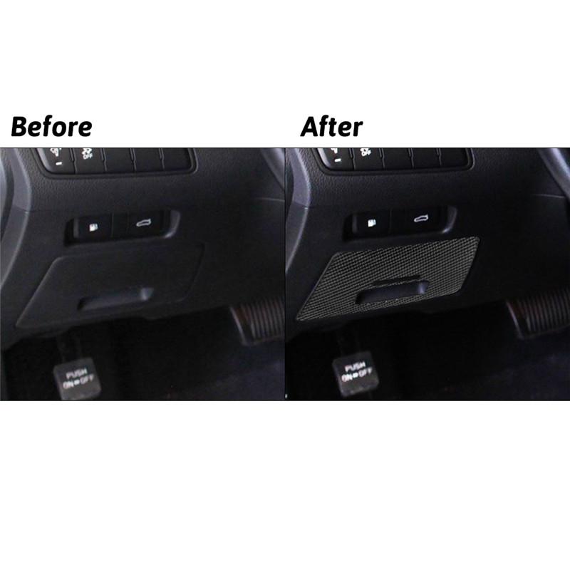 Carbon Fiber Car Fuse Box Cover Trim Sticker For Kia Cadenza 2014 2015 2016 Car Interior Accessories