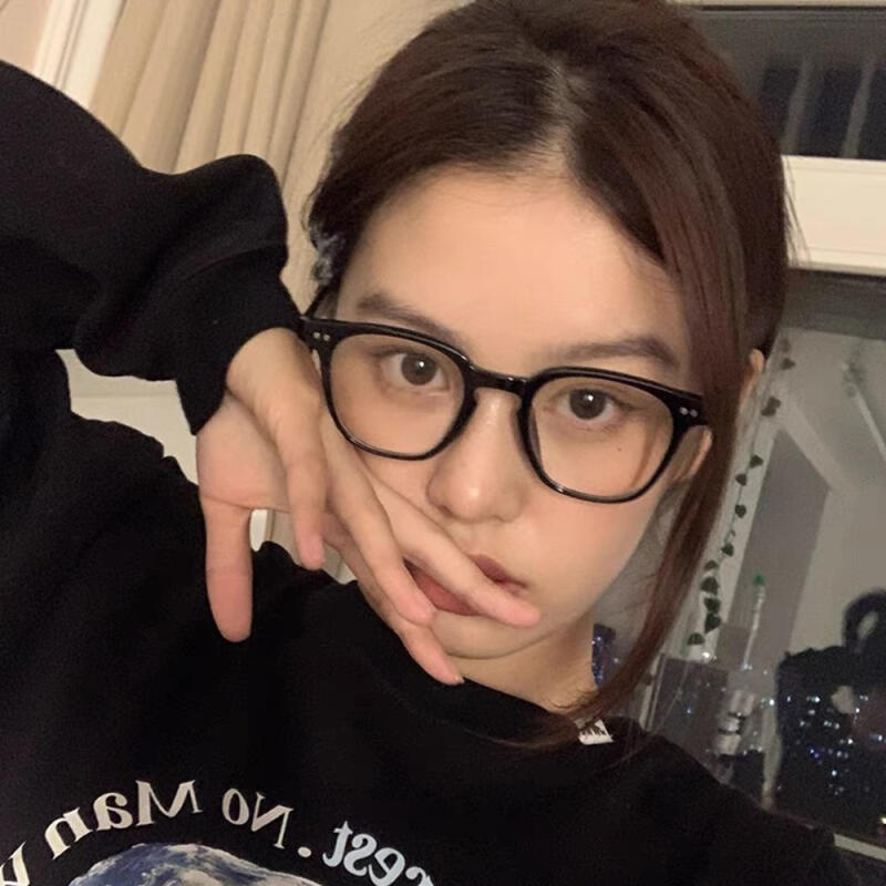 

Glasses Frame Square Round Daily Bare Face Horn Frame GL-13 Vivi gray
