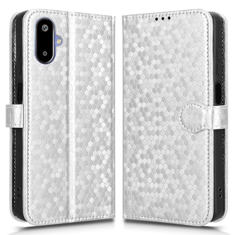 For Samsung Galaxy F06 5G/M06 5G Wallet Case Dot Pattern Imprint PU Leather Phone Cover