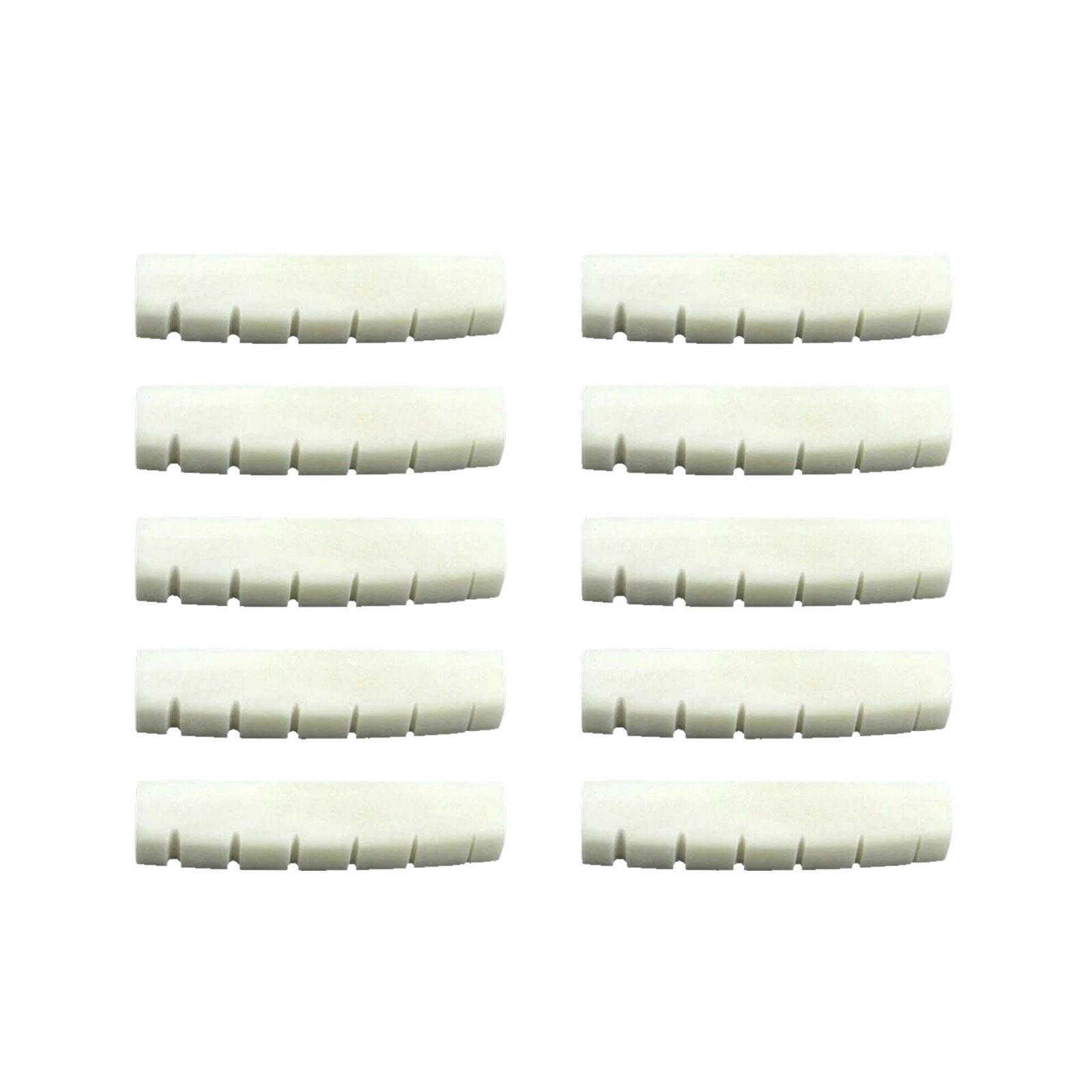 

10Pcs Bone Slotted Guitar Nut 43MM Compatible with Gibson Les Paul/Epiphone & Similar Electric Guitars | High-Quality белый