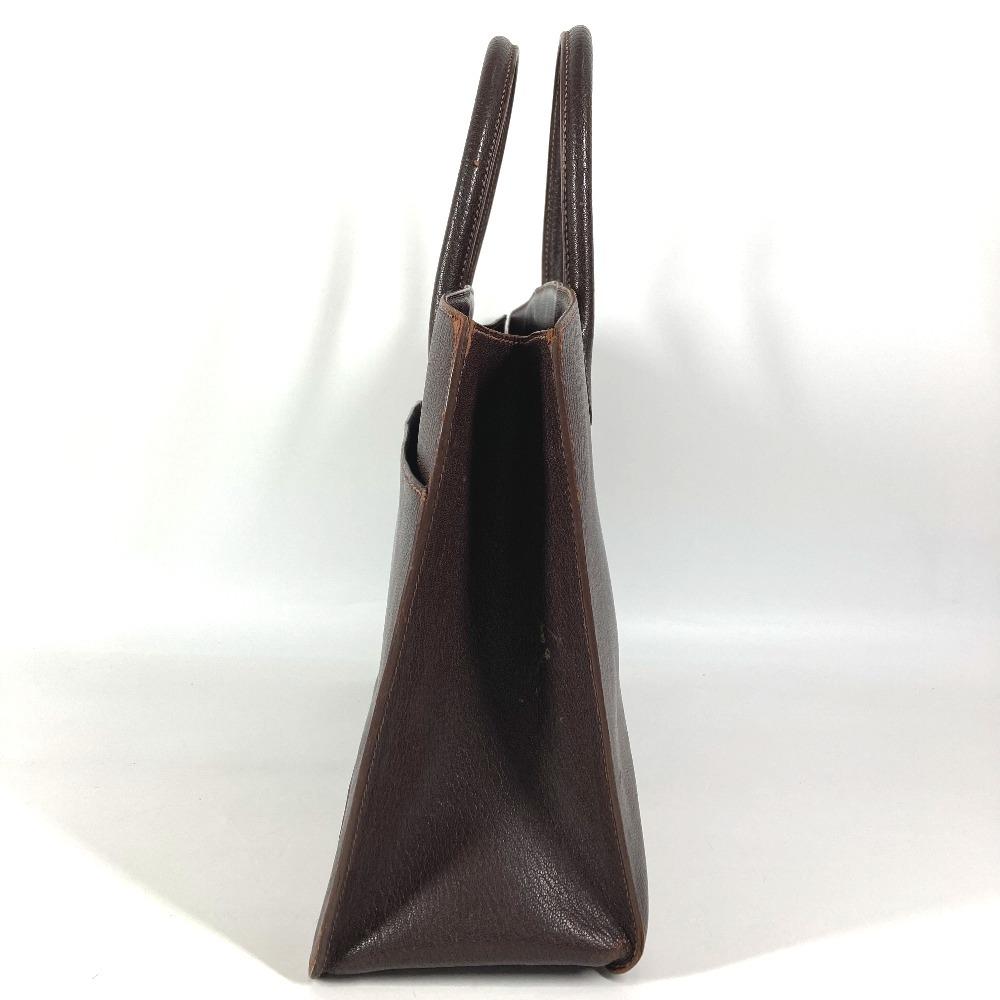 HERMES White bus GM Hand Bag Shoulder Bag Tote Bag Coromandel Brown