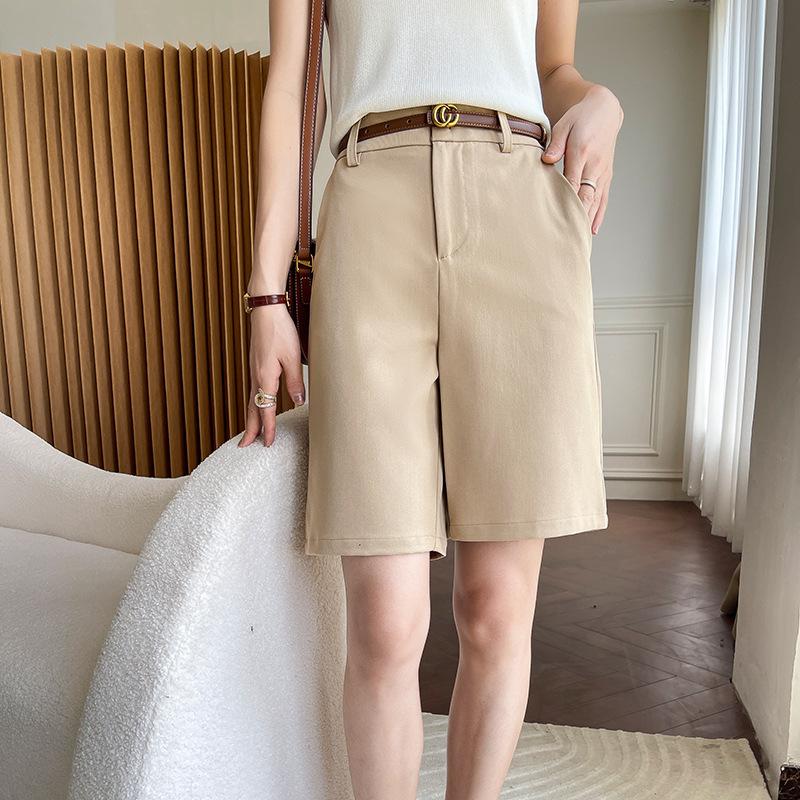 Summer Latest Suit Short Pants Womens Simple Atmosphere Versatile Five-point Pants Close-fitting Comfortable Breathable Everyday Pants M