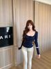 Korean Style Tie-Up Long-Sleeve T-Shirt for Women - Slim Fit Base Layer Top for Autumn/Winter