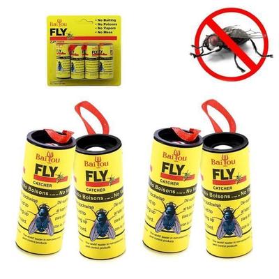 Baiou® 4 Klebestreifen Fliegenfänger Attraktive Rollen Fliegenfänger Fänger Fliegen, Mücken und Insekten