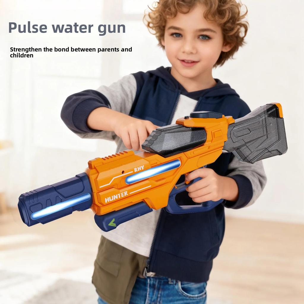 Electric Water Gun Pulse Continuous Firing Watergun Large Capacity Squirt Gun Integrated Manual And Automatic Water Gun Pool Toy