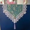 American Jacquard Fabric Tea Table Flag Lace Lace Dining Table Flag Tablecloth Chest TV Cabinet Long Towel Cloth Tassel