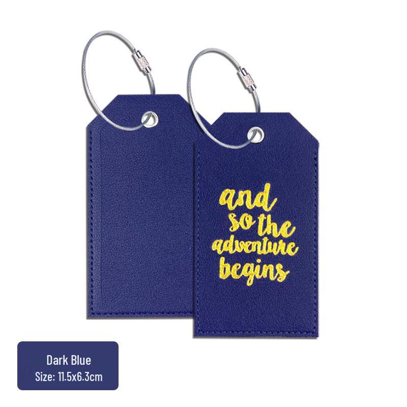 Double-Sided Leather Luggage Tag with Signature Paper Insert