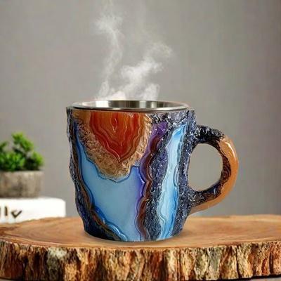 Mineral Crystal Coffee Mugs Imitation Mineral Crystal Coffee Resin Crystal Cup