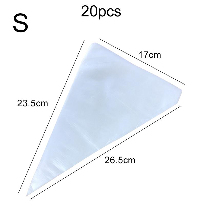 

20PCS Disposable Piping Bags for Cake Fondant Cake Cream Bag for Decorating Pastries Cakes Household Kitchen Baking Tools TMZ