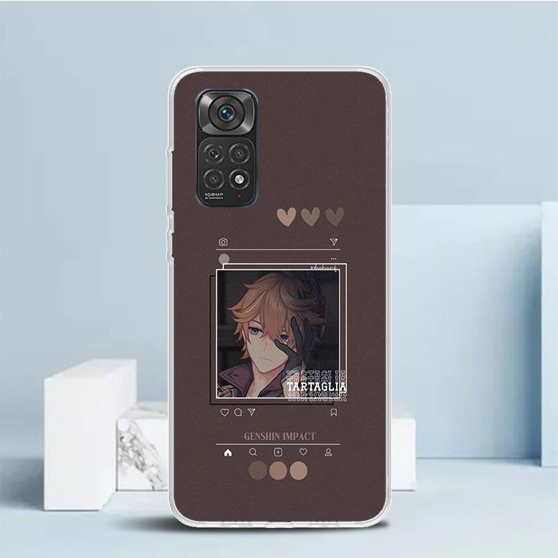 

Мультяшный чехол для телефона Genshin Impact для Xiaomi Redmi Note 15 14 14S 13 12S 12 Pro Plus 11S 11 11T 11E 10S 10 + Мягкая задняя крышка из ТПУ Redmi Note 12 Pro 4G