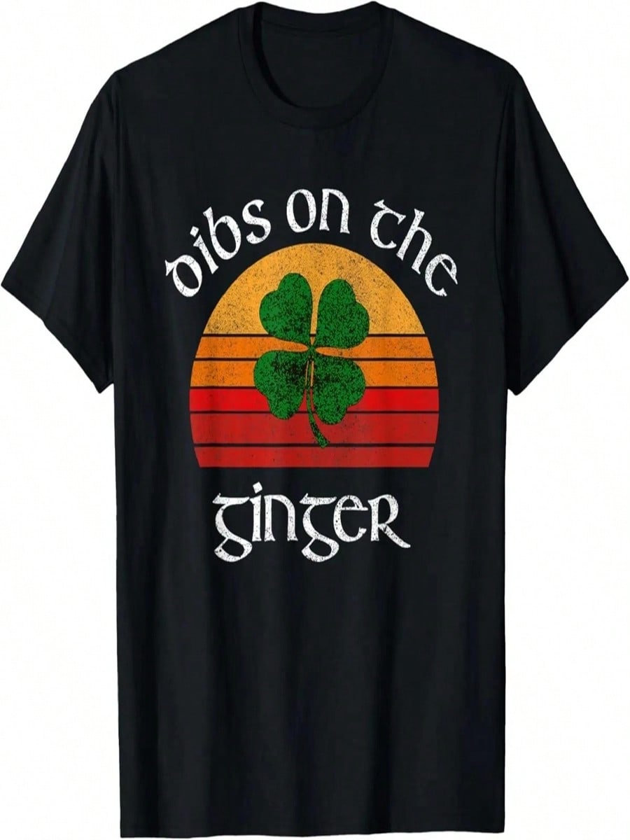 Funny Ginger St Patricks Day Retro Dibs On The Ginger T-Shirt S разноцветный