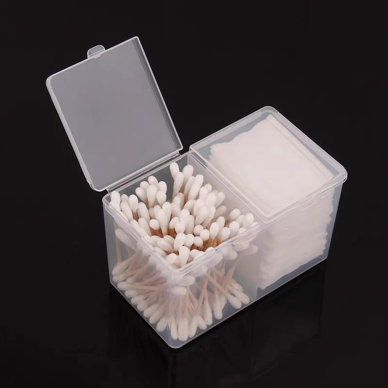 1Pc-Portable Storage Box Nail Accessoires Wipes Cotton Pads Swab Rods Container Case Nail Art Toos Organizer