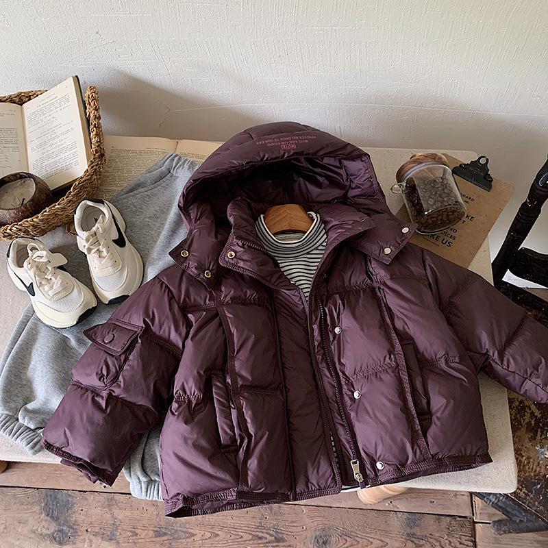 2025 Winter Children's Thick Hooded Down Jacket - Versatile Korean Style Casual Outerwear for Boys