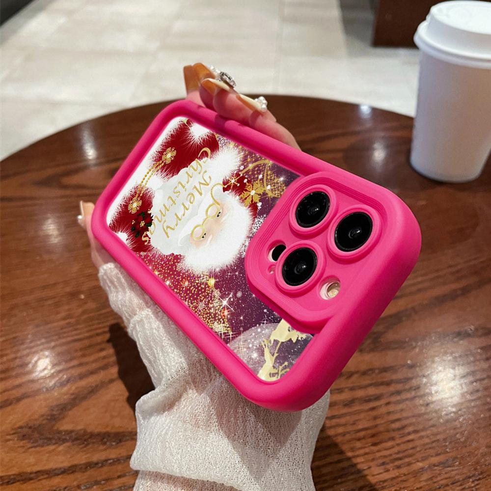 N105 Christmas Happy New Year Art Soft Angel Eyes Phone Cases for iPhone 16 15 14 13 11 Pro Max 8 7 6s Plus 12 Mini XR XS Max SE Shockproof Cover