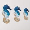 3pcs Beach Theme Seahorse Signs Pendant Wooden Ocean Animal Decoration  Hawaiian