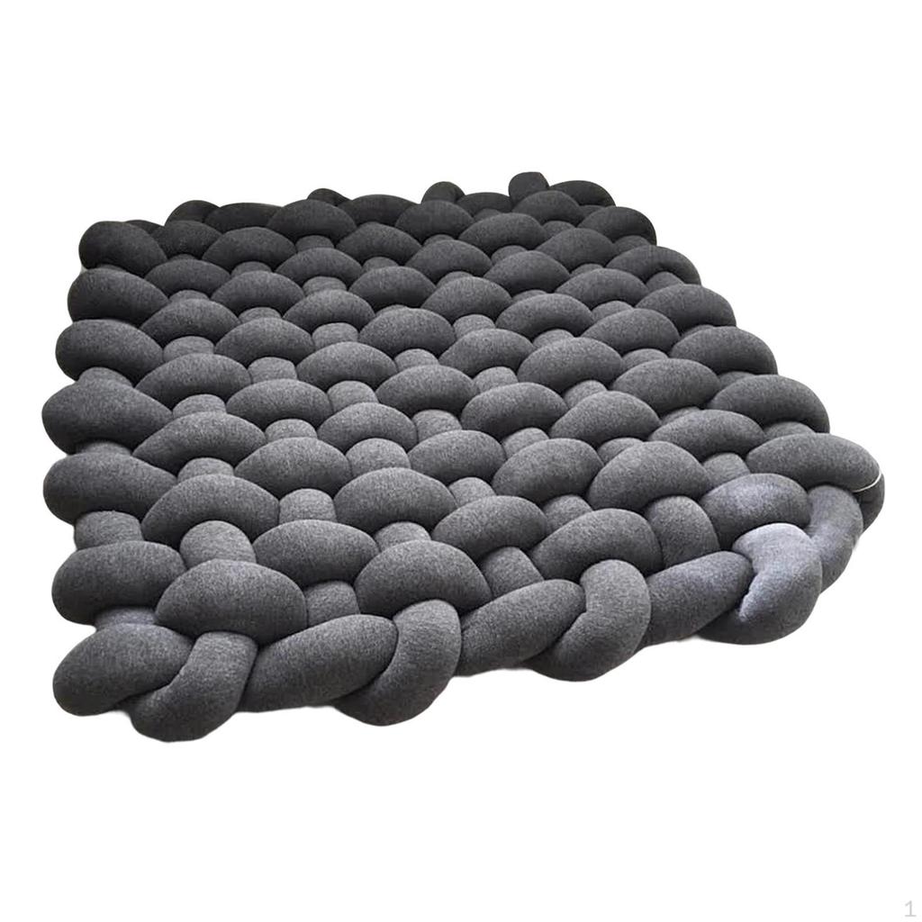 Decorative Knit Blanket ,Throw warm Mat ,Thick Soft Crochet blanket, Knitted Yarn for Lounge