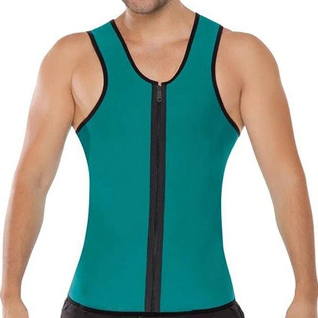 Muži Body Shaper Pas Trenér Sauna Oblek Pot Vesta Hubnutí Spodní prádlo Hubnutí Košile Spalovač tuků Cvičení Tílka Tvarové oblečení