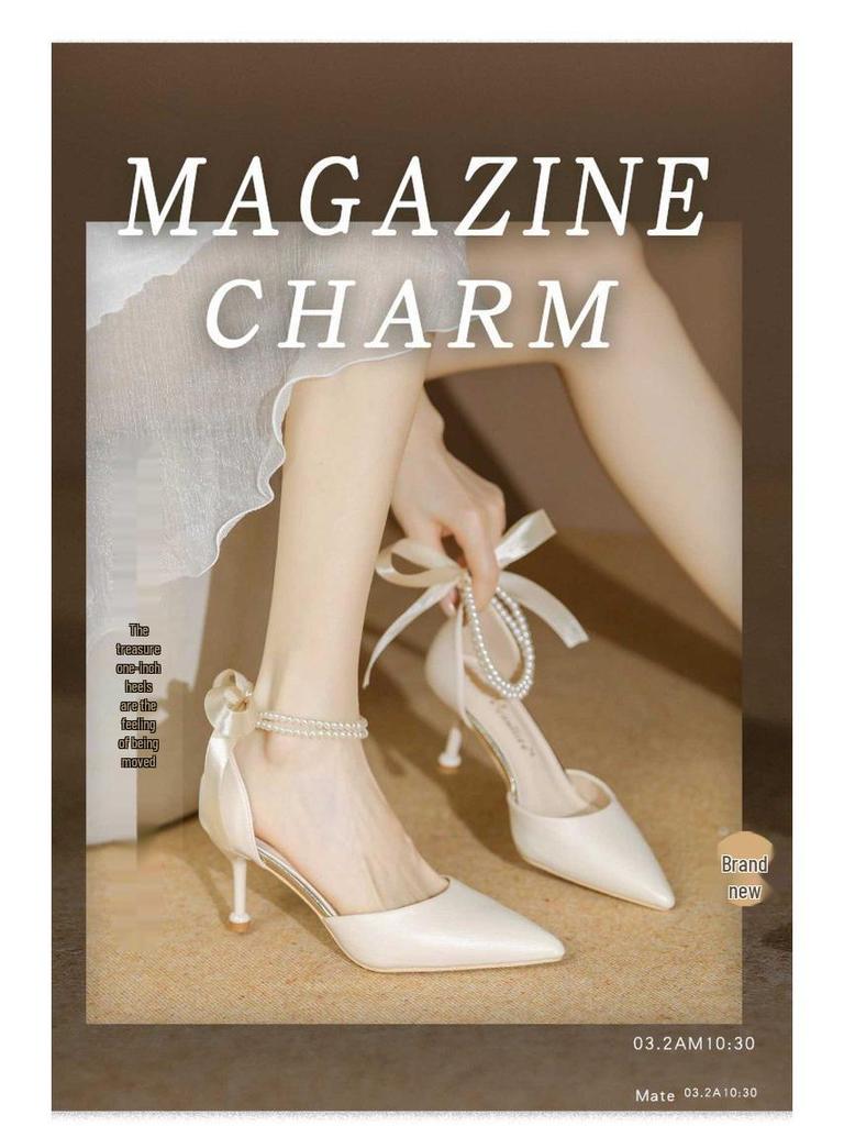 2025 Summer Stiletto One-Strap D'Orsay Heels - Elegant Bridesmaid Sandals