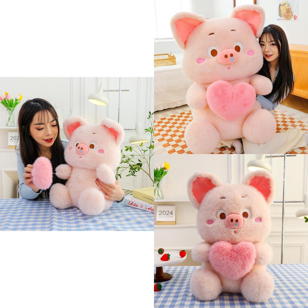 Cute Pig Plush Toy Stuffed Animal Doll For Kids Sofa Pillow Decor Pink 35cm