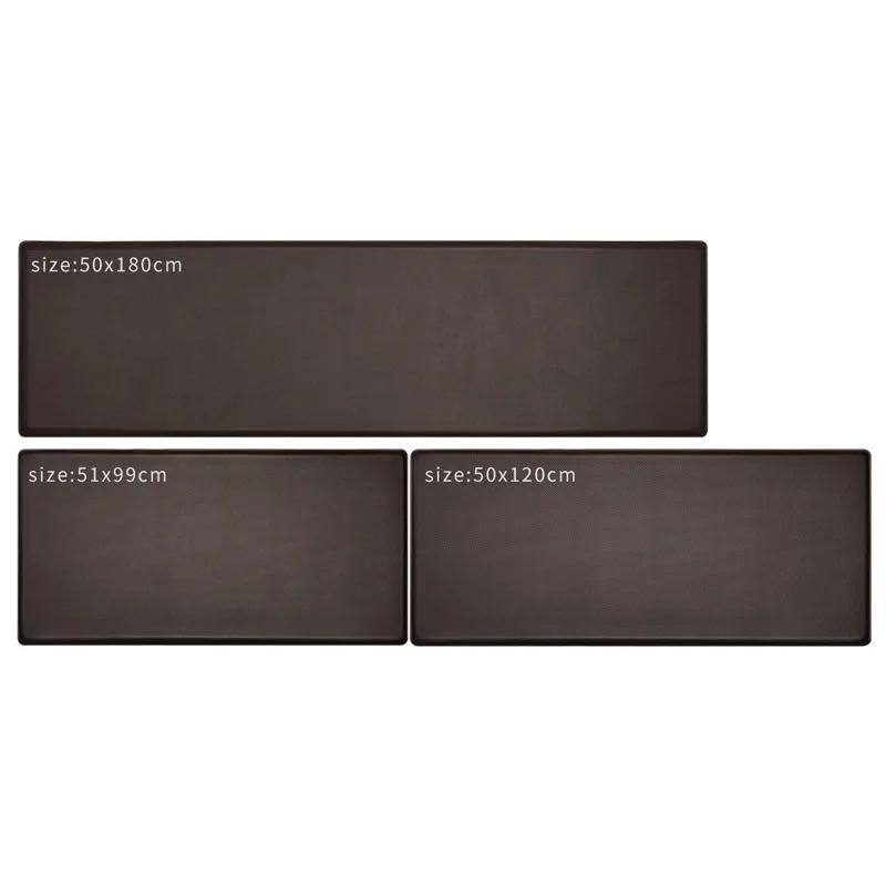Kitchen Mat Cushioned Anti Fatigue, Ultra Thick PU Leather Kitchen Floor Mats, Waterproof and Anti Slip Foot Pad, Anti-oil Stain