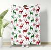 Weihnachtsdecke mit Rentier-Motiv Winter Plüsch Festliche Heimdekoration für Sofas/Betten Warm Bequem Tolles Weihnachtsgeschenk für die Familie