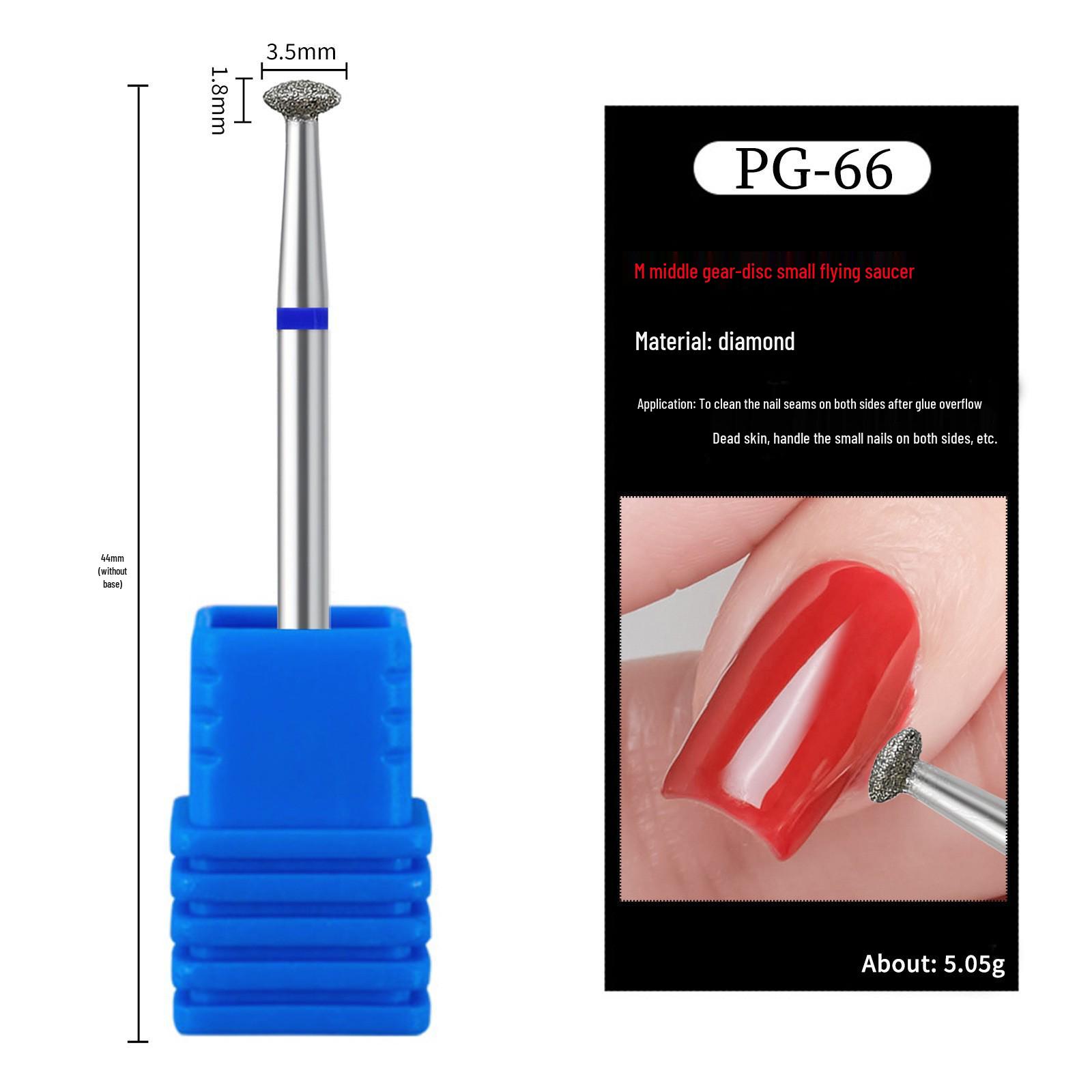 Russian Style Diamond Grinding Head for Nail Art Pre-Treatment 66