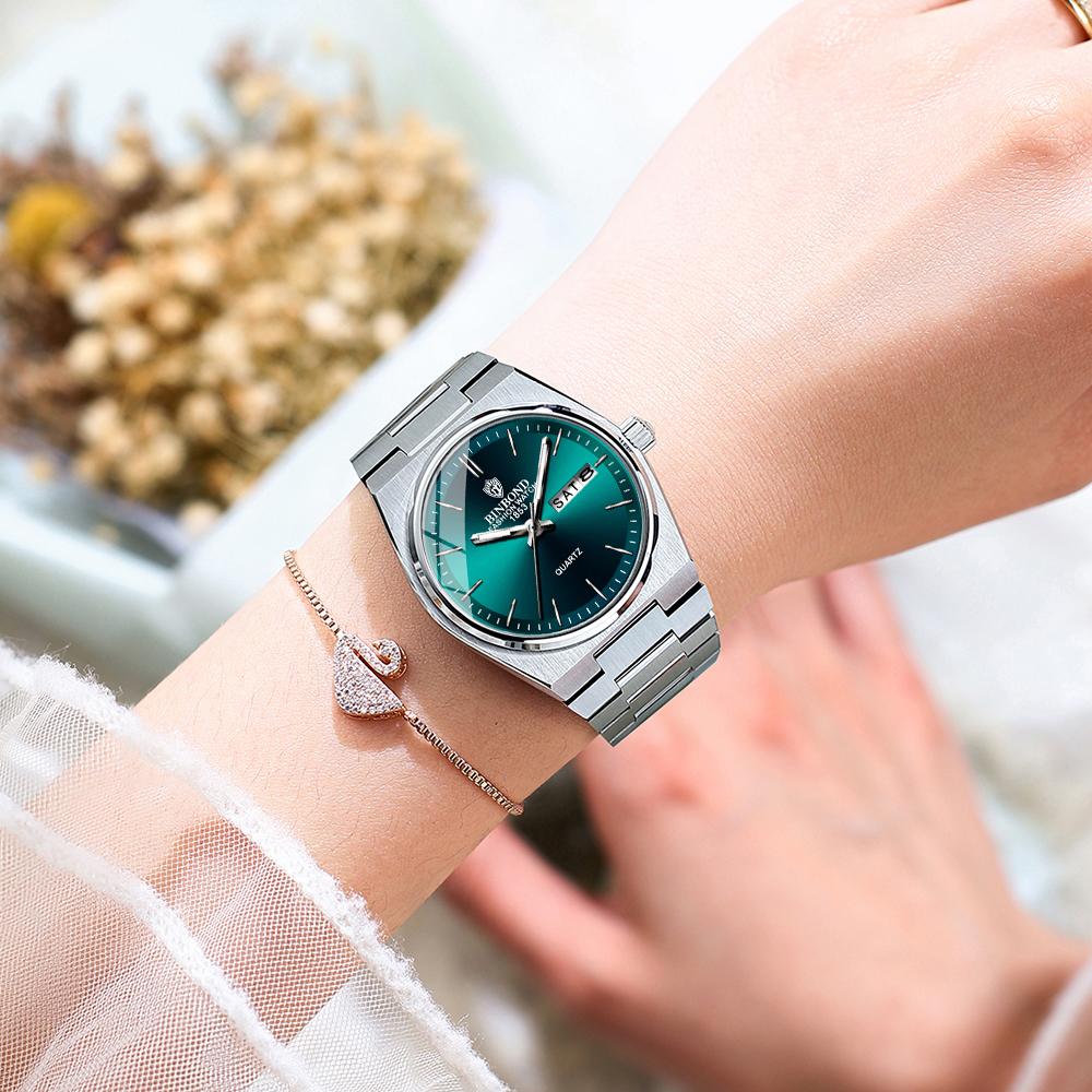 Luxury Business Quartz Men Wristwatch Waterproof Luminous Date Week Male Watch Stainless Steel Women Watches