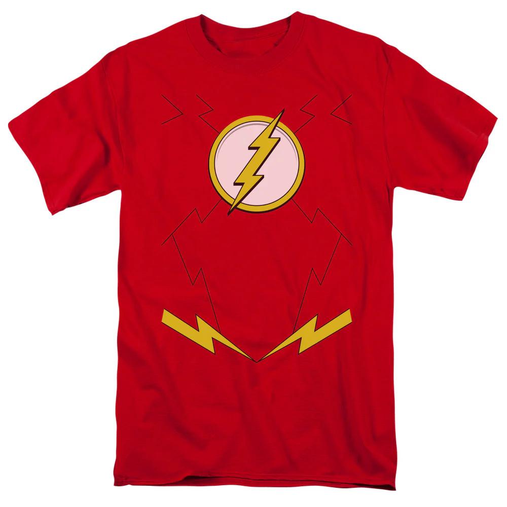 

Justice League New Flash Uniform Mens T Shirt Red 4XL