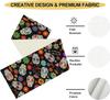 Mexican Day of The Dead Skull Floral Linen Table Runner Tabletop Decor Reusable Kitchen Dining Table Runner Holiday Party Decor