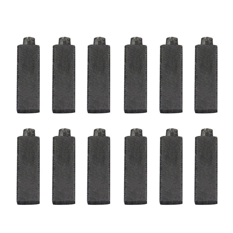 12 шт. Электроинструменты Садовые инструменты Угольные щетки 4x5,5x17 мм Черные Угольные Щетки для сушки волос Электроинструменты Аксессуары 1