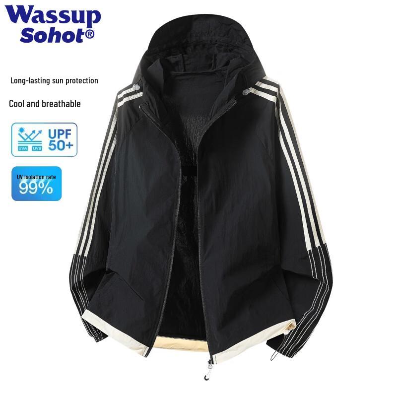 Wassup Sohot Unisex Ice Silk Quick-Dry UV Protection Hoodie L