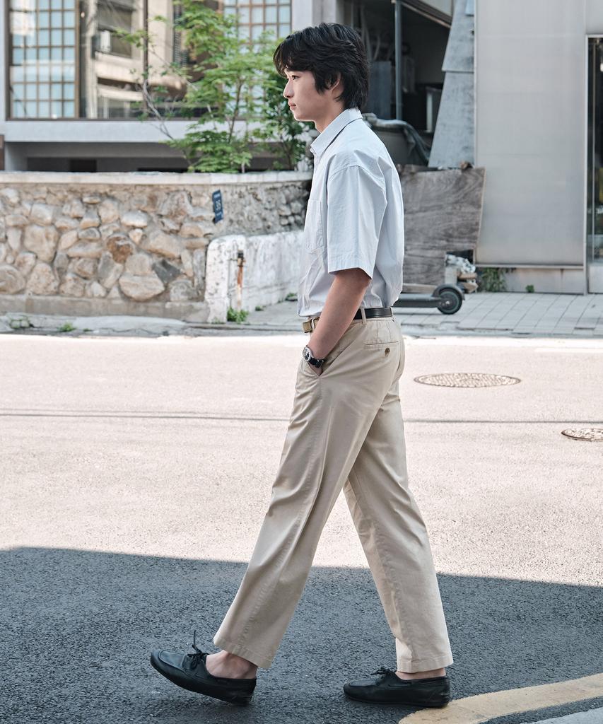 STCO Vibe Shift Coolmax Half Elastic Waist Chino Pants_Beige (Semi-Wide Fit)_Lpaxb03Esd