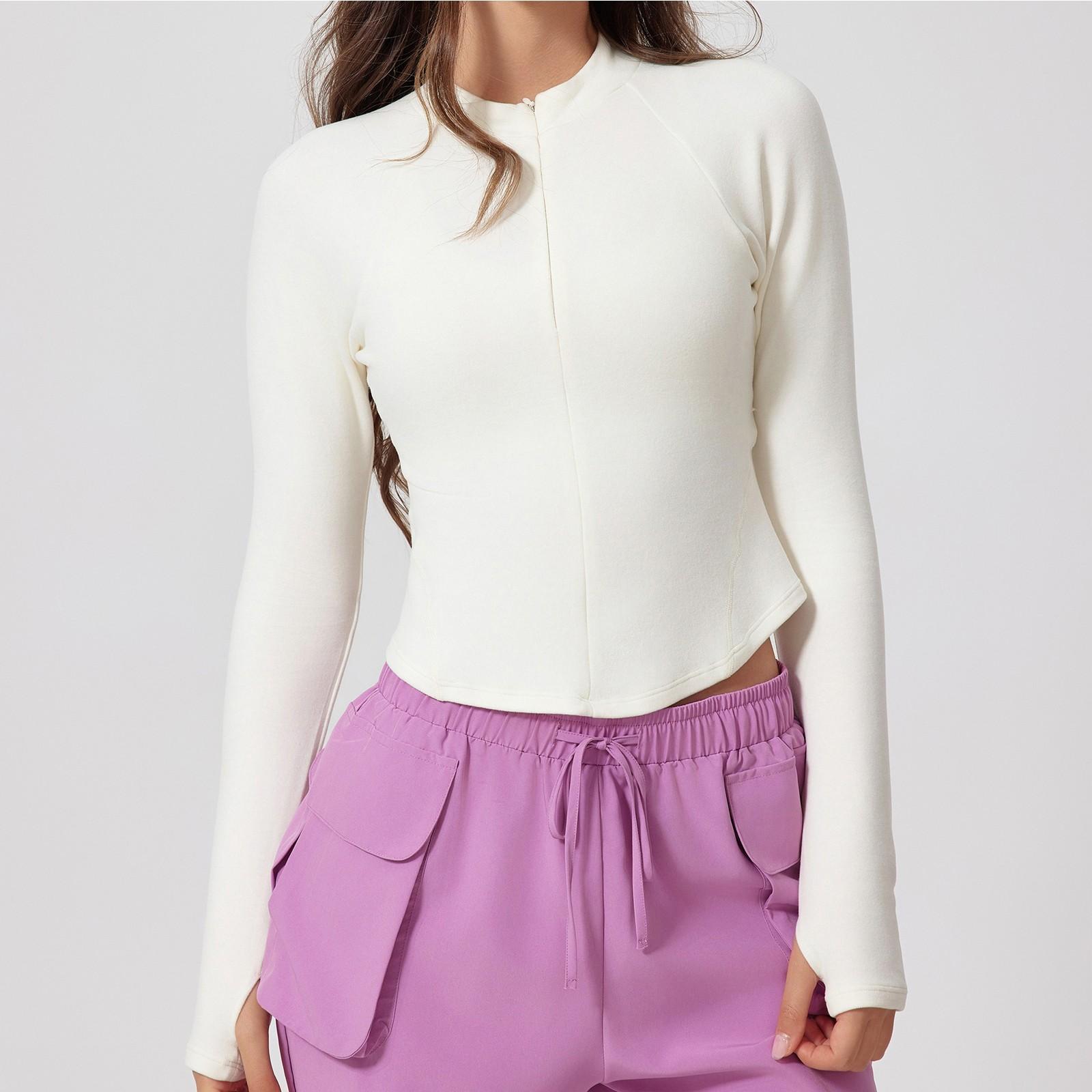 

Женская повседневная куртка для йоги на осень и зиму, теплая и холодная XL белый