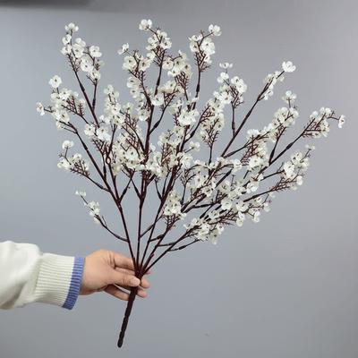 New Year Silk Petals Artificial Flowers Long Stems Branch Design Fake Flowers Multicolor Flower Bouquets Wedding Decoration