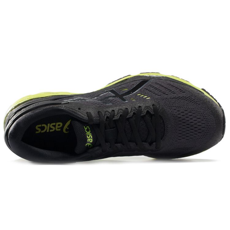 Asics Gel-Kayano 24 Fabric Sports Comfortable Low-Top Running Shoes Men sneaker Black Green T7A1N-9085