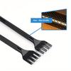 4 Pcs/Set Leather Lacing Chisel Flat Rope Weaving Punch DIY Sculpture Stitching Belt Hole 1/4/8 Prong Leather Lacing Chisels Kit.