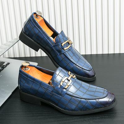 Mode Populaire Mannen Zakelijk Formele Schoenen PU Mode Metalen Gesp Kantoor Loafers Europese Sociale Schoenen Maat 38-46 Mannen Schoenen