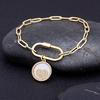 Nidin 17 Styles Light Luxury Copper Zircon Star Moon Pendant Bracelets For Women Men Link Chain Bracelets Geometric Jewelry