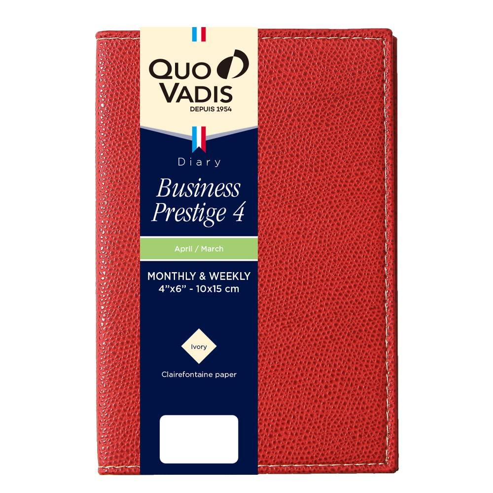 

QUOVADIS Diary Business Prestige 4/Club (Weekly Vertical, A6 Slim Size 10x15cm) Red qv60102rd красный