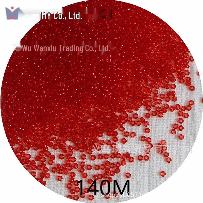 1.5mm Transparent Miyuki Glass Seed Beads for DIY Hairpins, Embroidery, and Bracelet Crafting.