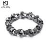 Kalen Gothic Skull Soldier Combination Chain Bracelet Strong Men's Stainless Steel Snake Bracelet Punk Personality Jewelry Gift